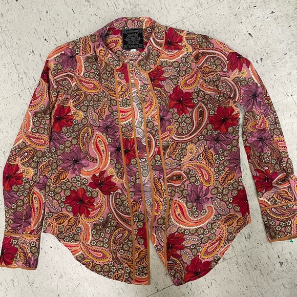 Johnny Was Amy Piped Blouse - Picture 2 of 9